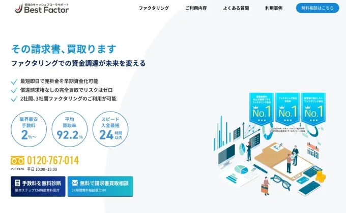ベストファクター公式サイトのスクリーンショット